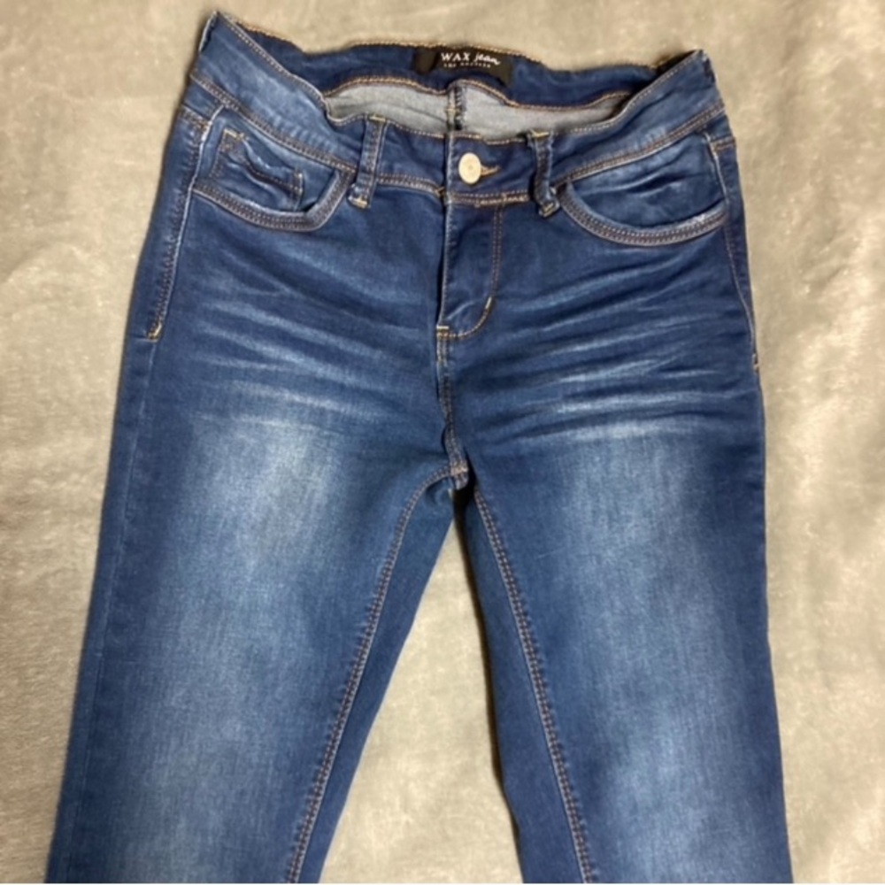 Wax Jeans Low Rise Skinny Jeans Dark Wash